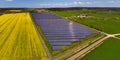 Aerial View of Solar Park SeÃÅ¸lach, Germany Royalty Free Stock Photo